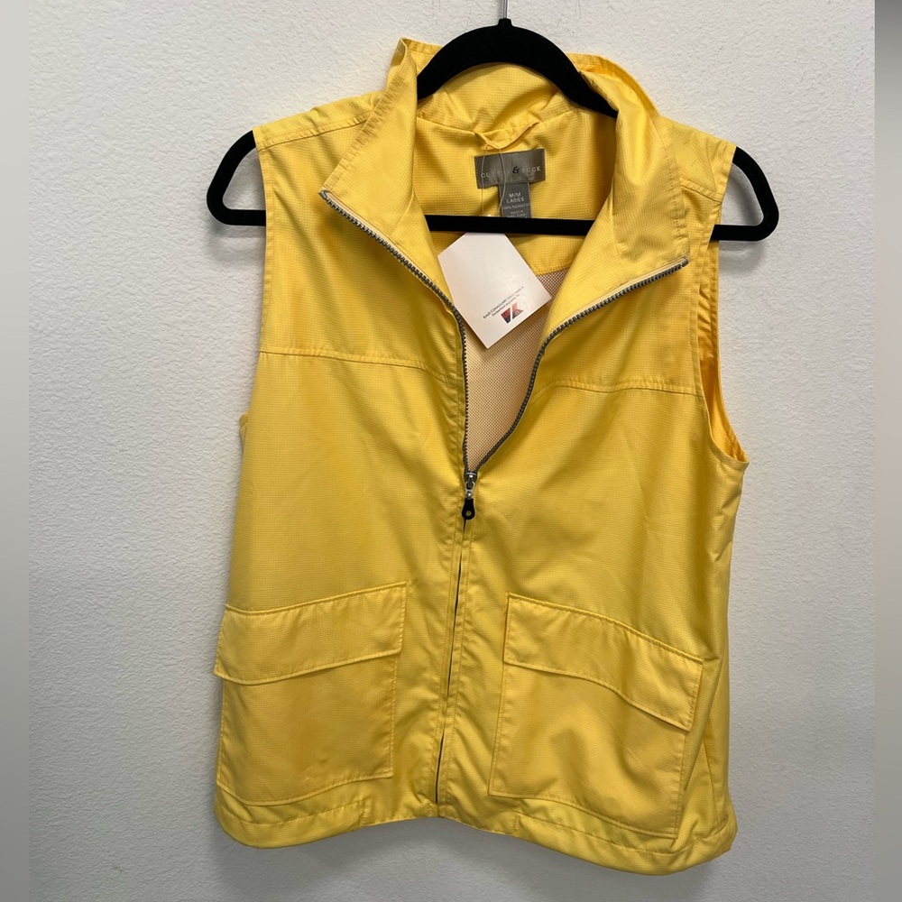 Cutter & Buck Sunny Yellow Women's Vest - NWT - Size M - ClimaGuard Microfiber